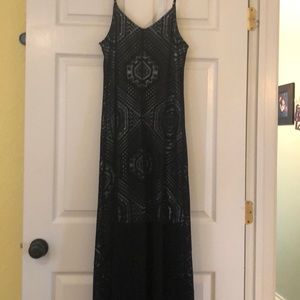 Crochet Detail Maxi Dress